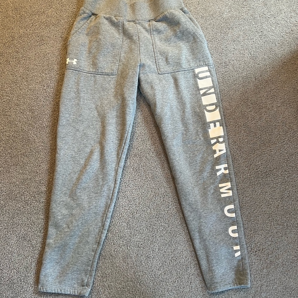 Grey under armour sweatpants